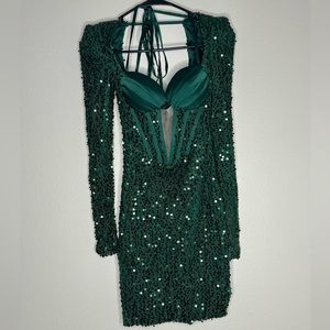 Emerald green dress